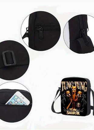 3 Pezzi Set Zaini Unisex, Stile Fashion con Cinghia Regolabile e Chiusura a Zipper, Completo di Zaino, Borsa a Tracolla e Astuccio per Matite, Design per Scuola, Viaggi e Campeggio