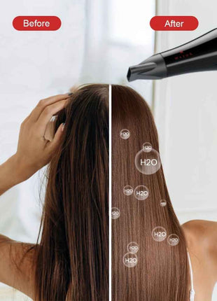 Pro Ionic 1875W Hair Dryer - Hair Dryers with Diffuser and Concentrator for Fast Drying, Less Frizz, and Shine, 3 Heat/2 Speed Settings, AC Motor, ALCI Plug, and Black Color