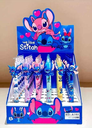 Disney Stitch 36 Pezzi, Penne Cancellabili con Nucleo Blu, Design Personaggi Disney, Ideali per Scuola e Ufficio
