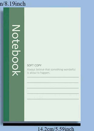 12 quaderni A5, 30 pagine ciascuno, Colori assortiti (Blu, Verde, Arancione, Rosso, Grigio, Viola), Design semplice con pagine rigate per studenti, scuola e ufficio, Quaderni carini per la scuola