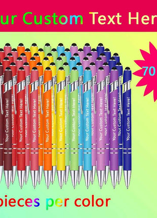 50/70/100 Penne - Uso Quotidiano, Ritorno a Scuola, Premi Scolastici, Regali di Natale, Compleanno, Inchiostro Nero, Personalizzabili per Aziende