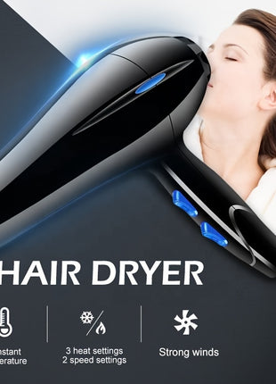 Fashionable Hair Dryer, Constant Temperature Control, 5 Heat Settings, Fast Drying, With Diffuser, Concentrator Nozzles, And Styling Accessories - Riparo82