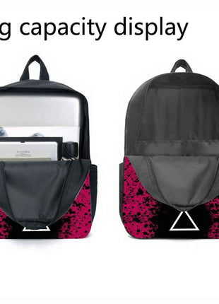 Set di 3 zaini per giochi emozionanti, zaino a grande capacità con cartoni animati, 1*borsa per il pranzo, 1*penne, perfetto per regali di vacanza o compleanno, per la quotidiana andata e ritorno al lavoro