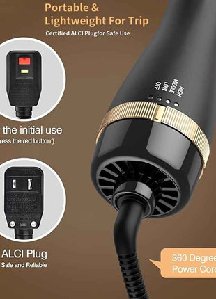 The Best Products Merge The Functions Of A Hair Dryer And A Brush, A 4-in-1 Dryer And Styler With Negative Ions For Anti-curl, And A Hot Air Brush With Straightening And Curling Functions, A Professional Salon Hair Tool. RFS-