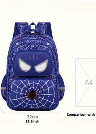 Marvel 3pcs/Set Spiderman Multi Compartment Backpack, Penne Case, Handheld Box Bag, Unico Backpack con Novelle Pattern, Regolabile Shoulder Strap Backpack, Regalo alla Famiglia, Back to Schoold
