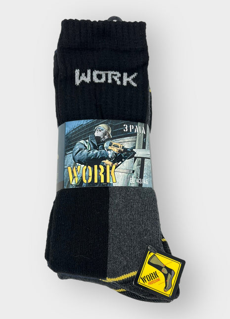 Work Conf. 3paia Calza Spugna Uomo Lavoro Altezza Media