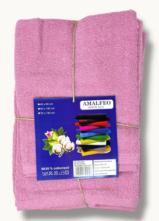 Amalfeo Tris Spugna (telo Bagno+asciugamano+ospite) In Spugna Di Cotone Tinta Unita Art. Myh Sofy