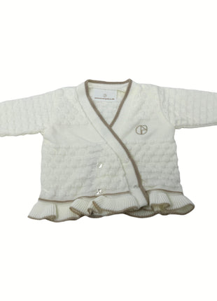 Nazareno Gabrielli - Scaldacuore Neonata Ricamato In Misto Lana  Art. Ng750-12