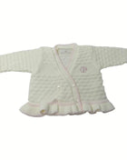 Nazareno Gabrielli - Scaldacuore Neonata Ricamato In Misto Lana  Art. Ng750-12