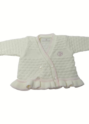 Nazareno Gabrielli - Scaldacuore Neonata Ricamato In Misto Lana  Art. Ng750-12