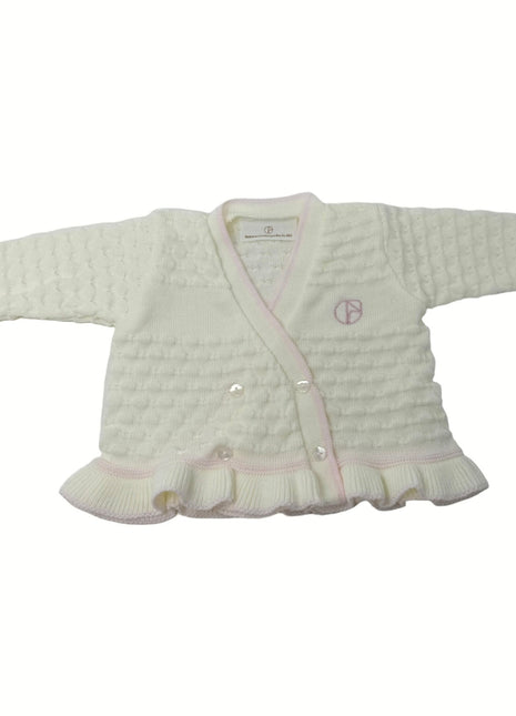 Nazareno Gabrielli - Scaldacuore Neonata Ricamato In Misto Lana  Art. Ng750-12