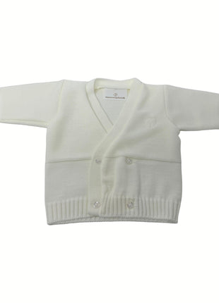 Nazareno Gabrielli - Scaldacuore Neonato Ricamato In Misto Lana  Art. Ng750-13