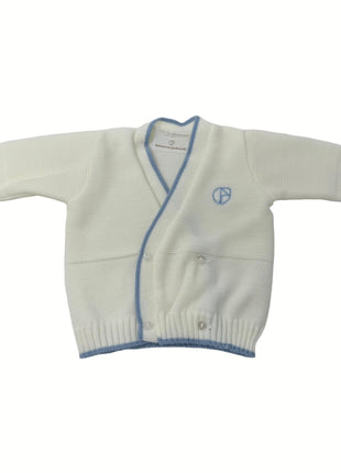 Nazareno Gabrielli - Scaldacuore Neonato Ricamato In Misto Lana  Art. Ng750-13