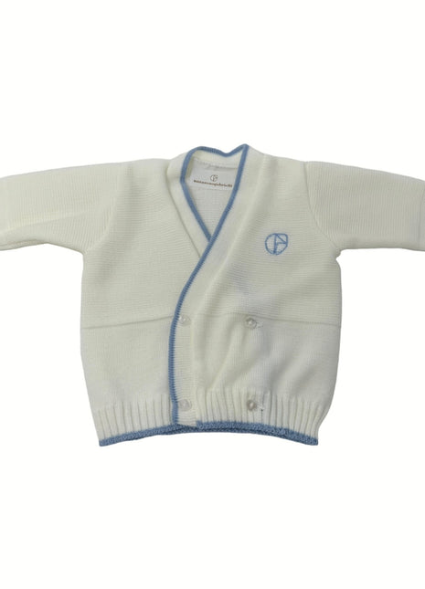 Nazareno Gabrielli - Scaldacuore Neonato Ricamato In Misto Lana  Art. Ng750-13