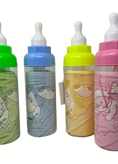 Nancy Baby - Set Regalo Baby Accappatoio Triangolo + Biberon Saladanaio  Art1949