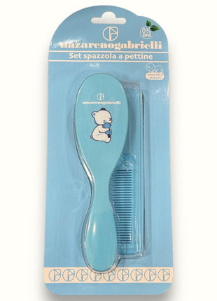 Nazareno Gabrielli - Set Spazzola E Pettine Disponibile In Colori Rosa E Celeste