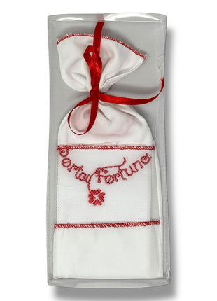 Nancy Baby - Camicina In Sacchetto Ricamo Buona Fortuna Senza Manica In Puro Cotone  Art. 32