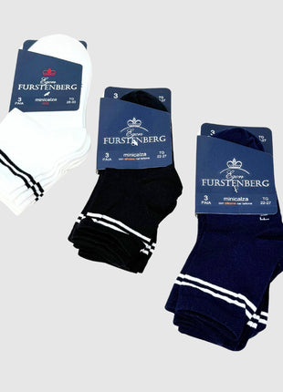 Egon Furstenberg  Confezione 3 Paia Mini Calza Bimbo In Cotone Elasticizzato  Art. Efd210