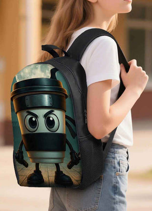 3pcs Zaino Cappuccino Assassino (Italian Brainrot) Borsa Pranzo Portapenne Donna Solido Lavabile per Regali Stile Retro, Ideale per la Scuola e Escursioni – Trolley per Matite