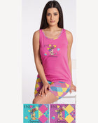 Vanue' Estate Pigiama Donna Corto Con Spalla Larga In Puro Cotone Con Stampa Art. Vs0142pgd