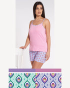Vanue' Estate Pigiama Donna Corto Con Spalla Stretta In Puro Cotone Art. Vs0185