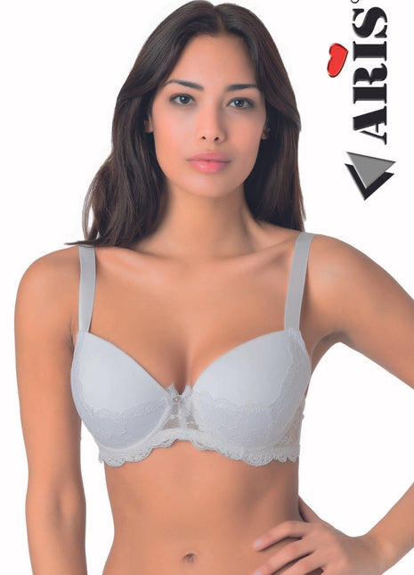 Reggiseno Microfibra In Pizzo Imbottito Con Ferretto Coppa C  Ivanaaris