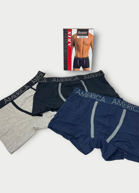 Aris - Boxer Uomo In Cotone Elasticizzato Art. Aru100-s