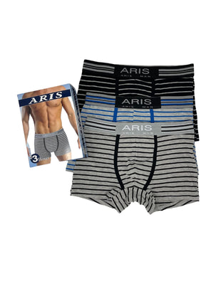 Aris - Boxer Uomo In Cotone Elasticizzato Pacco Da 3 Art. Aru155