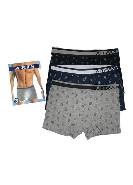 Aris - Pacco Da 3 Boxer Uomo In Cotone Elasticizzato