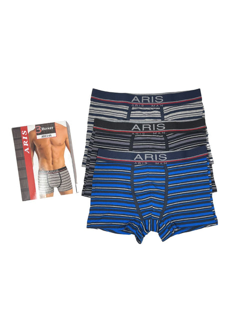 Aris - Pacco Da 3 Boxer Uomo In Cotone Elasticizzato Aru144