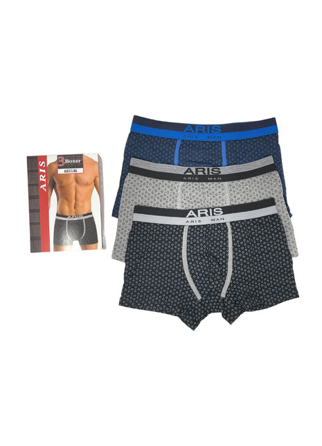 Aris - Pacco Da 3 Boxer Uomo In Cotone Elasticizzato Art. Aru146