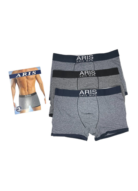 Aris - Pacco Da 3 Boxer Uomo Cotone Elasticizzato Vari Colori