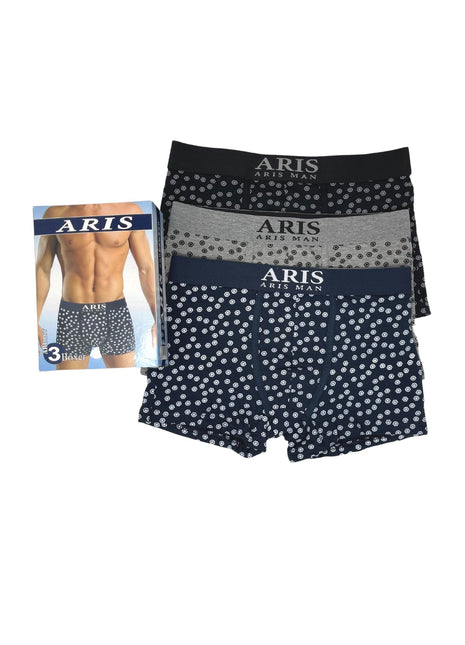 Aris - Pacco Da 3 Boxer Uomo In Cotone Elasticizzato Art. Aru167
