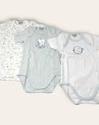 Liabel Confezione Da 3 Pezzi Body Neonato-a Mezza Manica In Puro Cotone Stampato Art.05832b-t1407