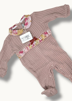 Nazareno Gabrielli Baby Tutina Neonata In Tessuto Mano Lana Con Applicazioni Art. Ng2215-31