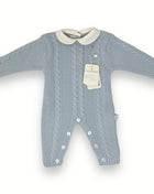 Nazareno Gabrielli - Tutina Neonato E Neonata In Mano Lana Disegno Treccia  Art. Ng2041-3