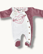 Nazareno Gabrielli  Tutina Femminuccia In Ciniglia Di Cotone Con Ricami E Applicazioni Art. Ng2210-34