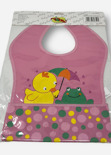 Roby - Bavetta In Pvc Grande Con Velcro Stampata Femminuccia Art. B8082