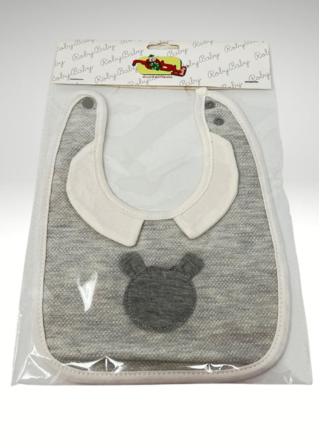 Roby - Bavetta Colletto In Cotone 100% Chiusura Con Bottone Colore Melange Femminuccia Art. B211