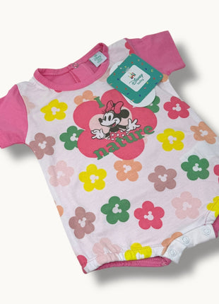 Ellepi Disney Pagliaccetto Jersey Corto In Cotone 100% Stampa Disney (minnie Mouse) Art. Wg8143
