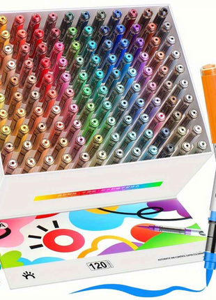 120 Colori Pennarelli Acrilici per Disegno Senza Odore, Pennarelli per Graffiti, Forniture per Disegno, Set di Pennarelli di Alta Qualità, Punta Morbida, Adatto per Pittura su Roccia, Legno, Plastica, Tessuto e Artigianato Fai-da-te, Adatto come Regalo