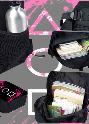 Offerta Speciale per il Ritorno a Scuola: Set da 3 Pezzi di Zaino Horror, Include un Grande Zaino Capiente, Astuccio e Borsa Pranzo con Cerniera e Spalline Regolabili – Ideale come Regalo per Viaggi e Pendolarismo, per Adolescenti