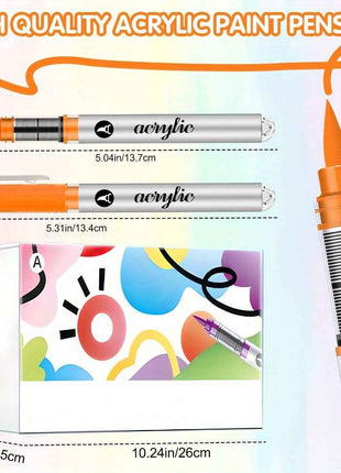 120 Colori Pennarelli Acrilici per Disegno Senza Odore, Pennarelli per Graffiti, Forniture per Disegno, Set di Pennarelli di Alta Qualità, Punta Morbida, Adatto per Pittura su Roccia, Legno, Plastica, Tessuto e Artigianato Fai-da-te, Adatto come Regalo