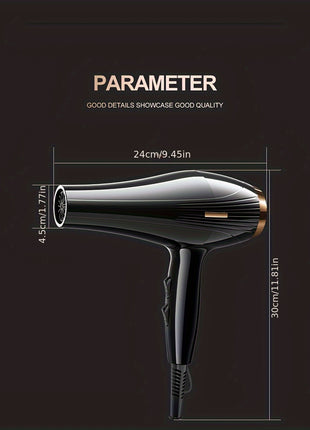 High-Power Hair Dryer With Strong Negative Ions, Low Noise, Fast Drying, Intelligent Temperature Control, Overheat Protection, Suitable For Home Salon Use - Riparo82