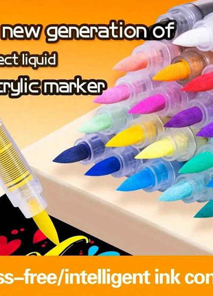 240/168 Colori 2025 Nuovi Pennarelli Acrilici con Punta Morbida per Pittura e Arte, Penne per Pittura Professionali per Fai da Te e Creazioni Artistiche