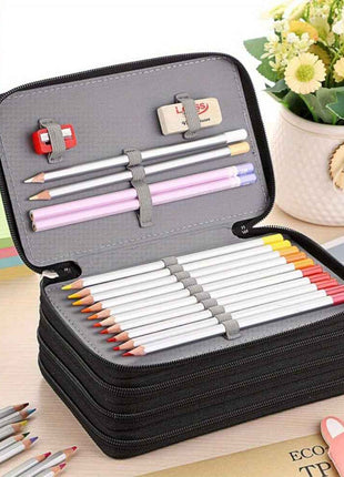 1pz Astuccio Portapenne Groot a 4 Strati in Tela - Custodia Portatile per Pittura, Disegno e Matite Colorate, Il Regalo Perfetto per Amici e Famiglia 011MGQBDA053