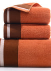 Wide Satin Orange / 1 Bath Towel And 2 Towels