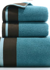 Wide Satin Blue / 1 Bath Towel And 2 Towels