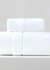 Vertical Line White / 1 Bath Towel And 2 Towels