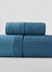 Vertical Line Blue / 1 Bath Towel And 2 Towels